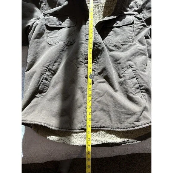 Vtg OUTDOOR LIFE Men's XL Fleece Lined Coat Jacket Cotton Brown Denim Hunting - Picture 7 of 16